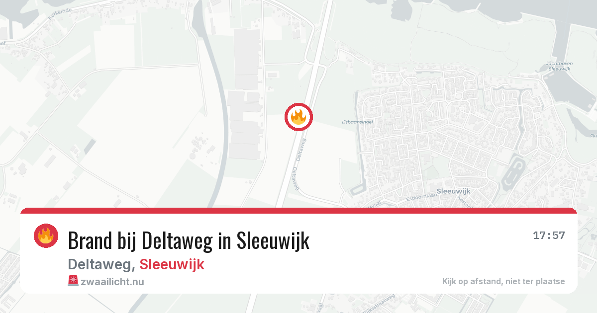 Brand bij Deltaweg in Sleeuwijk — 19 mrt 2026