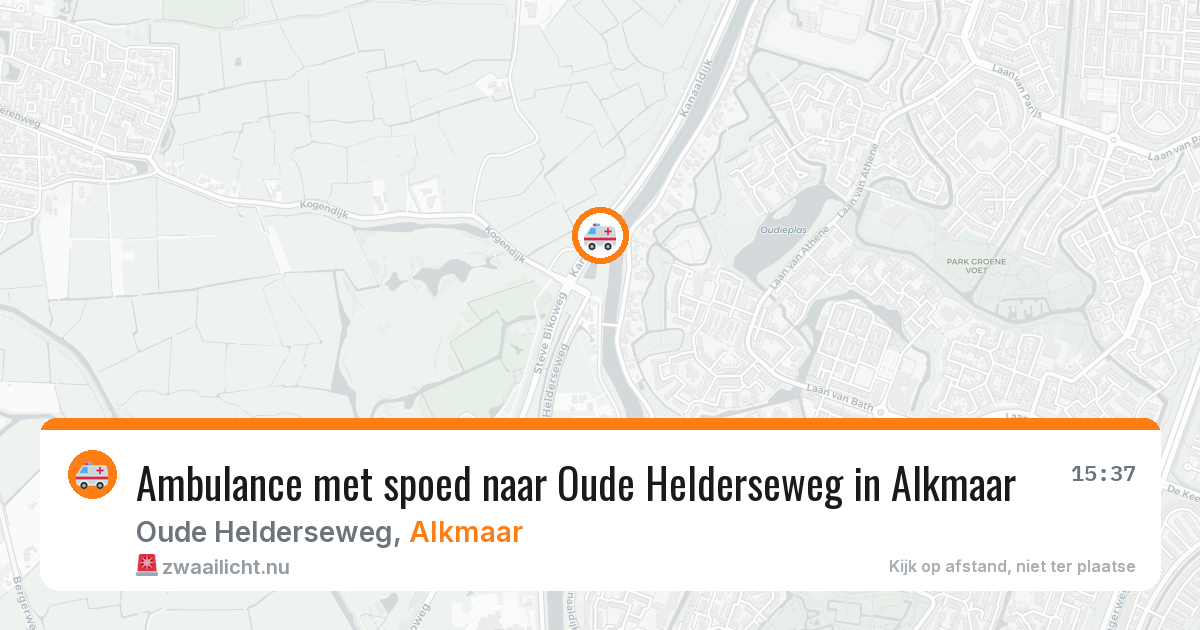 Ambulance met spoed naar Oude Helderseweg in Alkmaar — 9 jul 2026