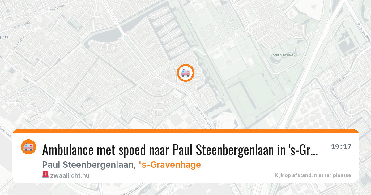 Ambulance met spoed naar Paul Steenbergenlaan in 's-Gravenhage — 23 feb 2026