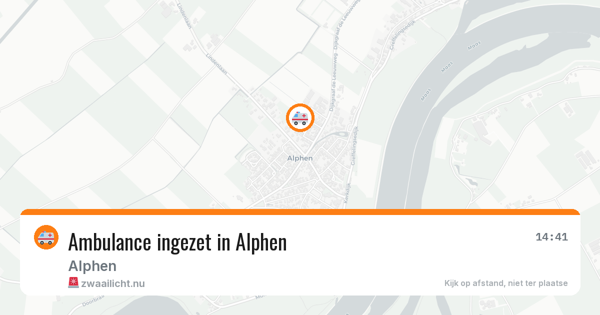 Ambulance ingezet in Alphen — 13 apr 2026