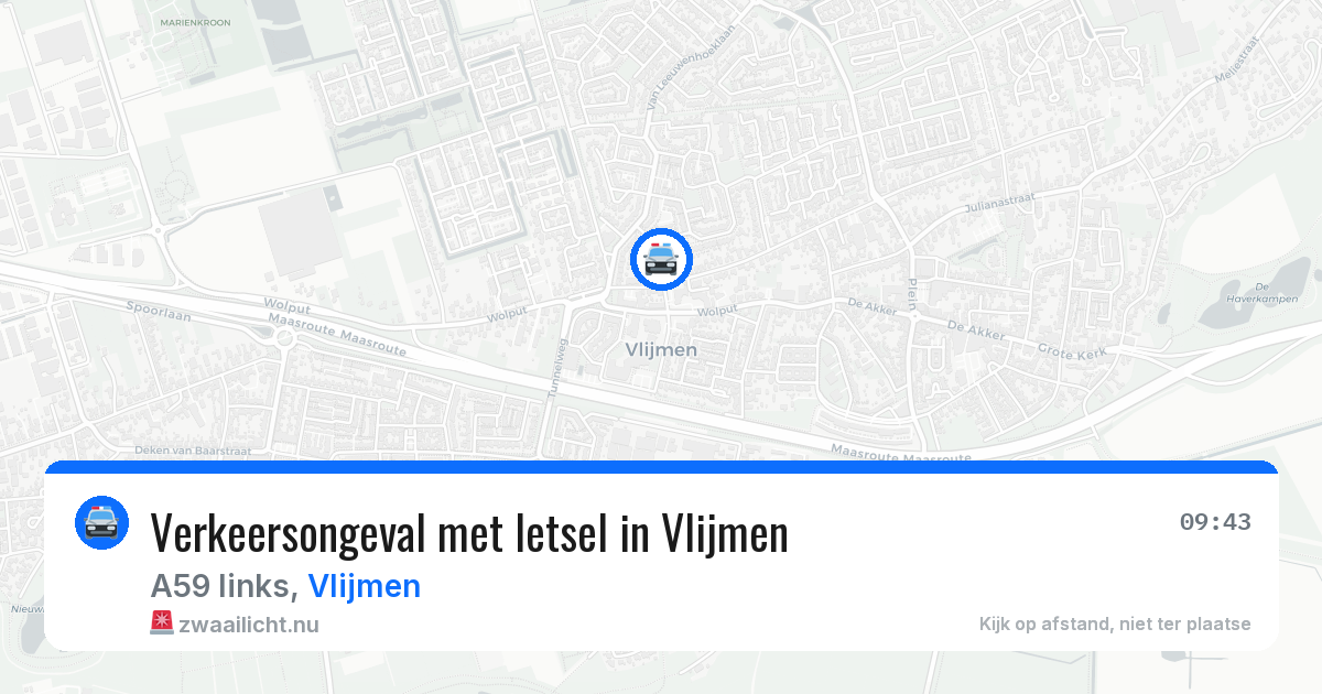 Verkeersongeval met letsel in Vlijmen — 17 mrt 2026