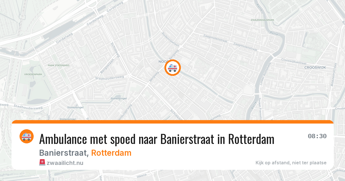Ambulance met spoed naar Banierstraat in Rotterdam — 5 jun 2026