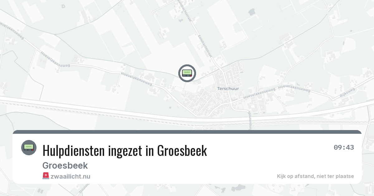 Hulpdiensten ingezet in Groesbeek — 8 feb 2026 | 🚨 Zwaailicht.nu
