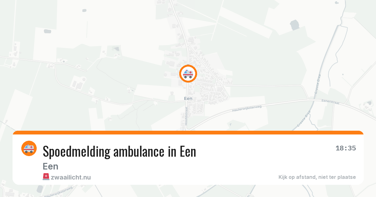 Spoedmelding ambulance in Een — 19 feb 2026
