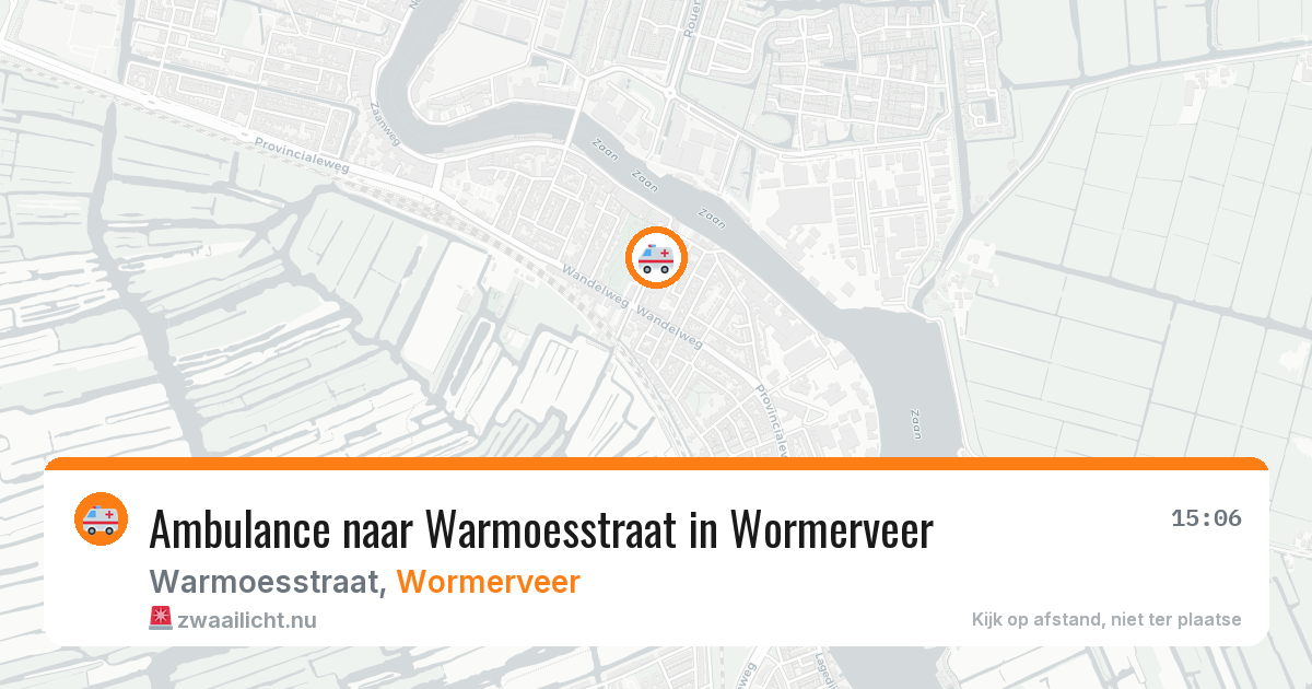 Ambulance naar Warmoesstraat in Wormerveer — 30 mei 2026