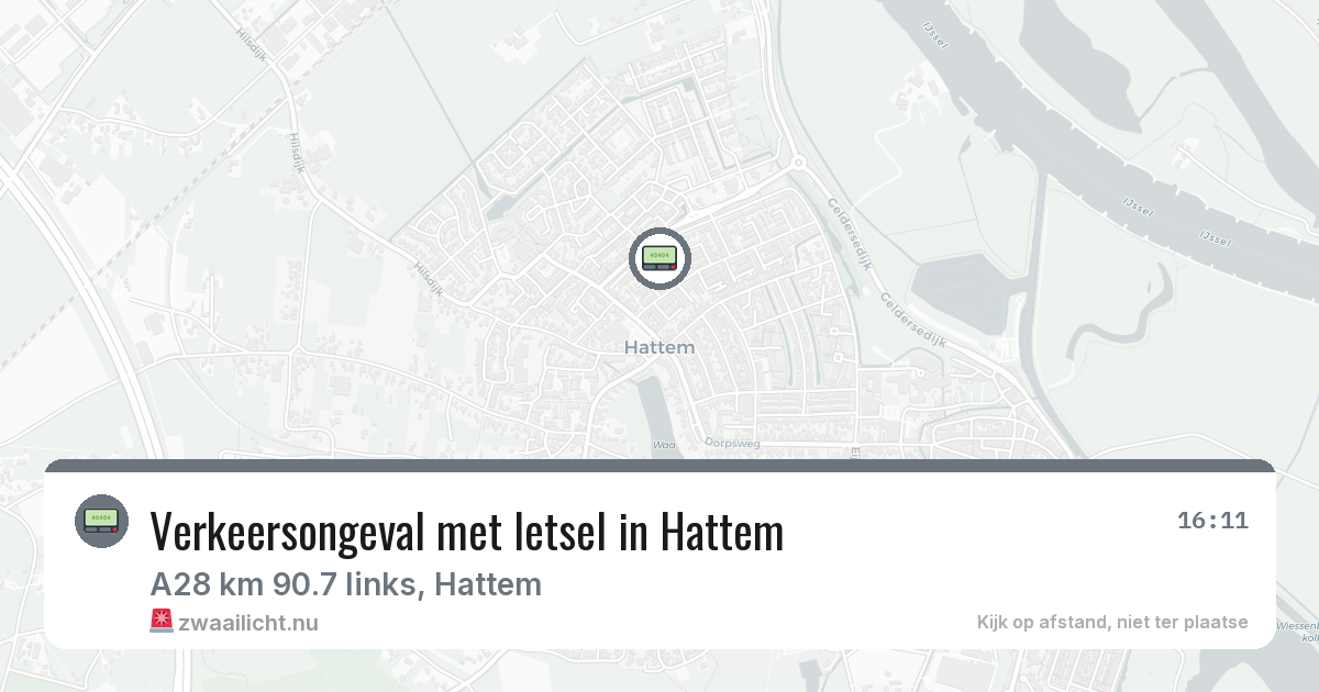 Verkeersongeval met letsel in Hattem — 26 mei 2026