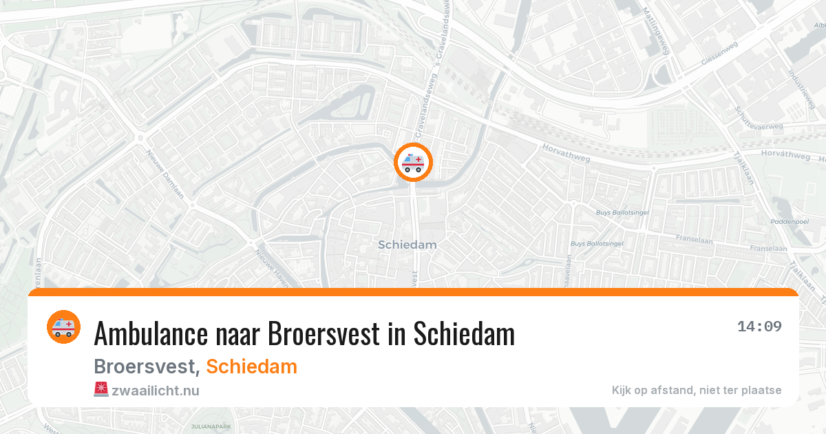 Ambulance naar Broersvest in Schiedam — 23 mrt 2026