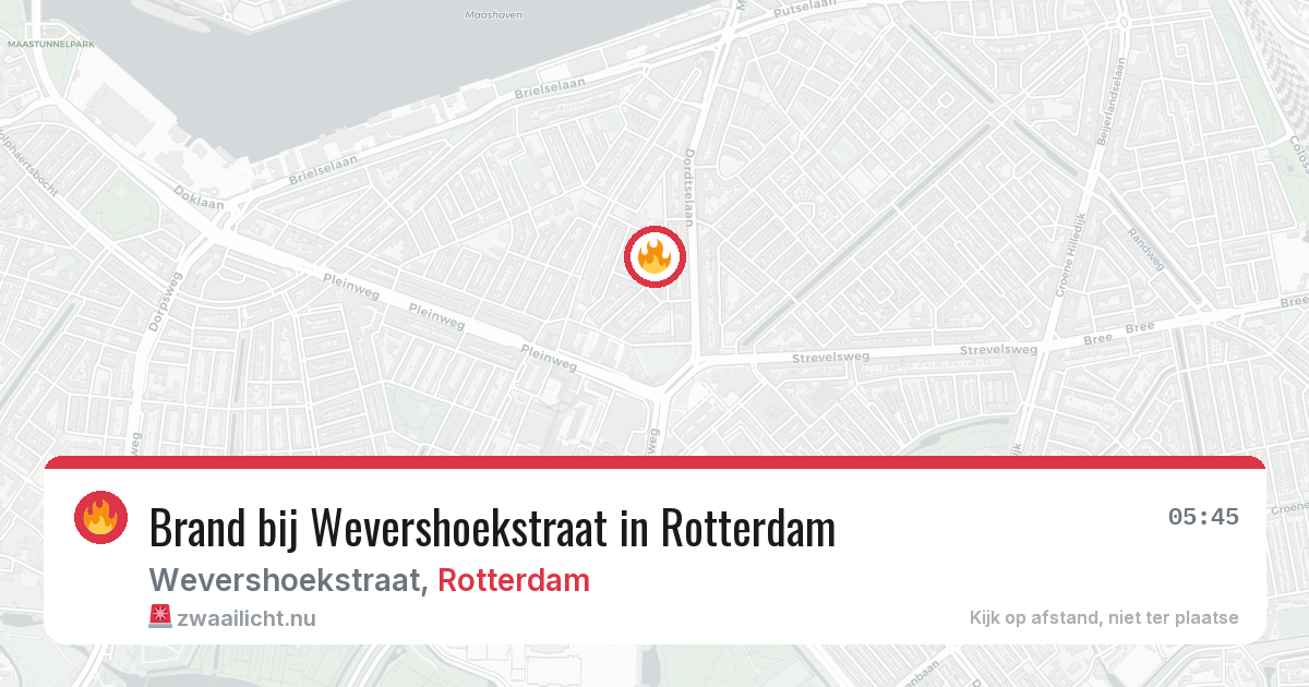 Brand bij Wevershoekstraat in Rotterdam — 14 jul 2026