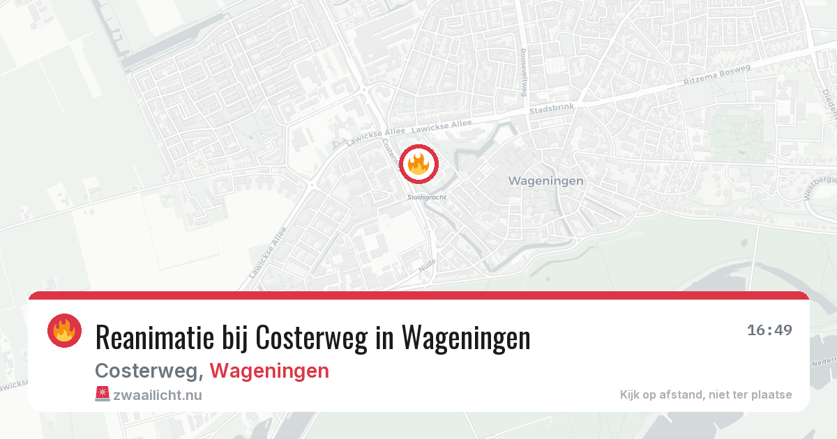 Reanimatie bij Costerweg in Wageningen — 14 jul 2026