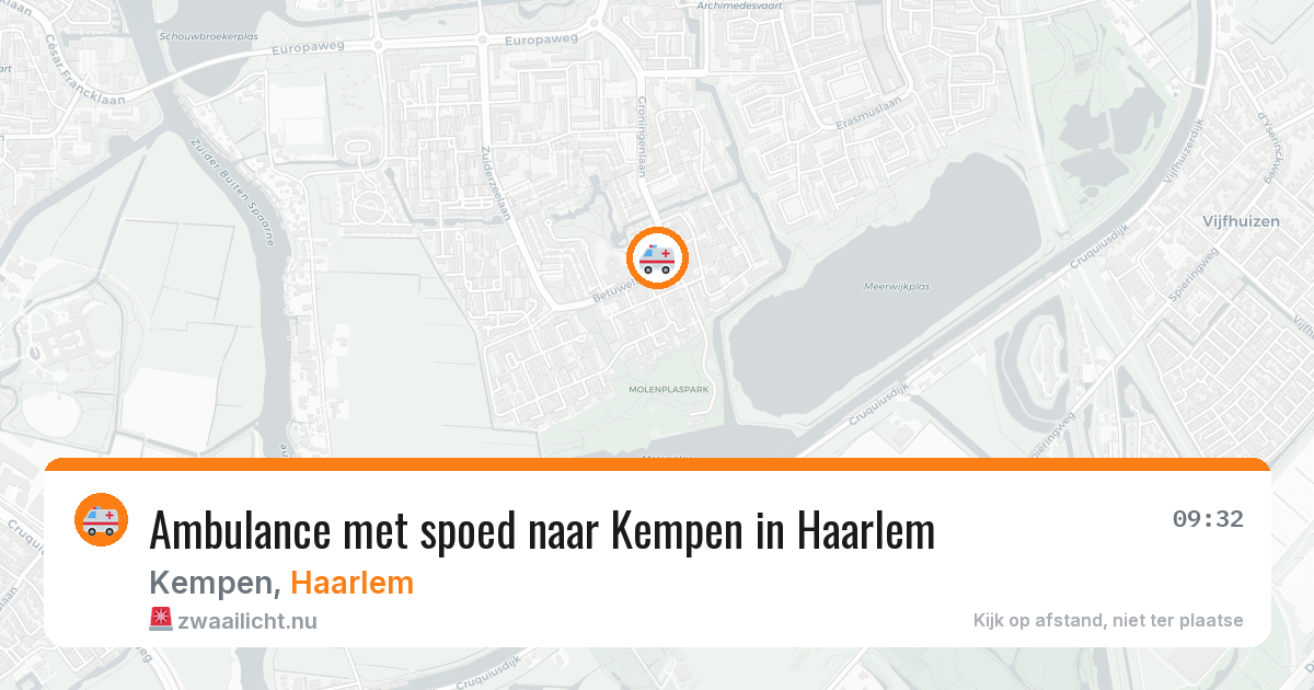 Ambulance met spoed naar Kempen in Haarlem — 24 jul 2026