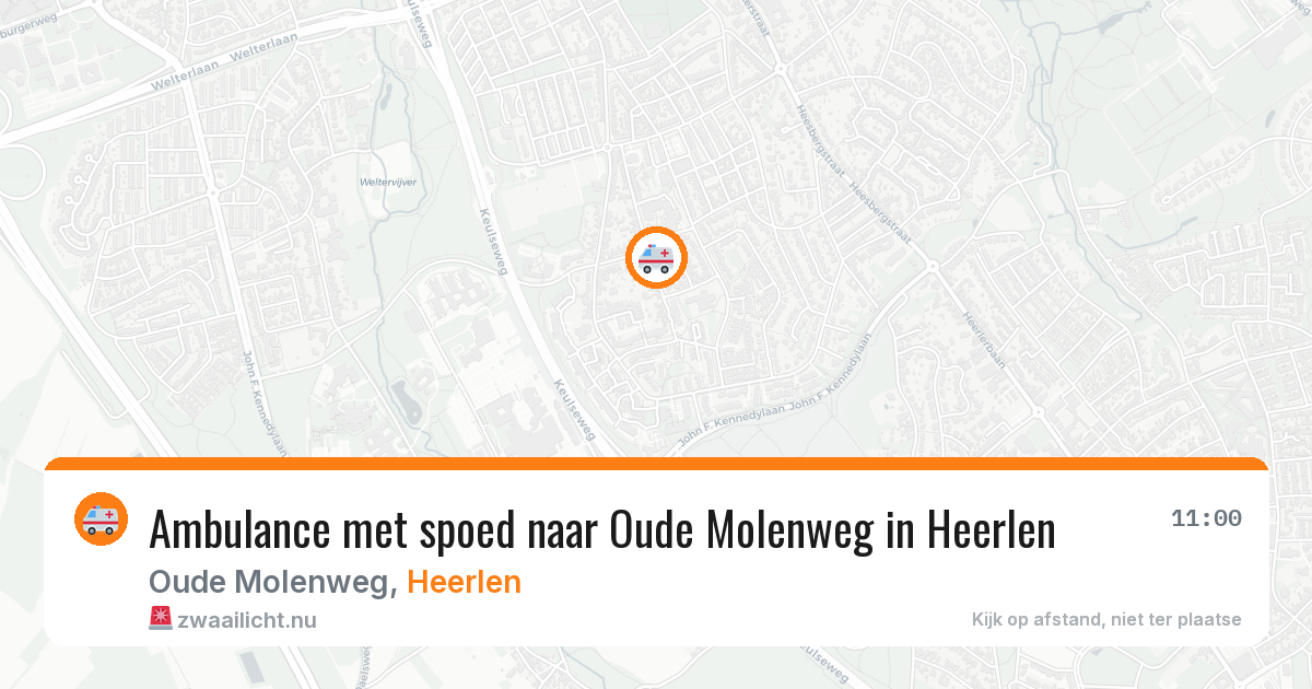 Ambulance met spoed naar Oude Molenweg in Heerlen — 25 jul 2026