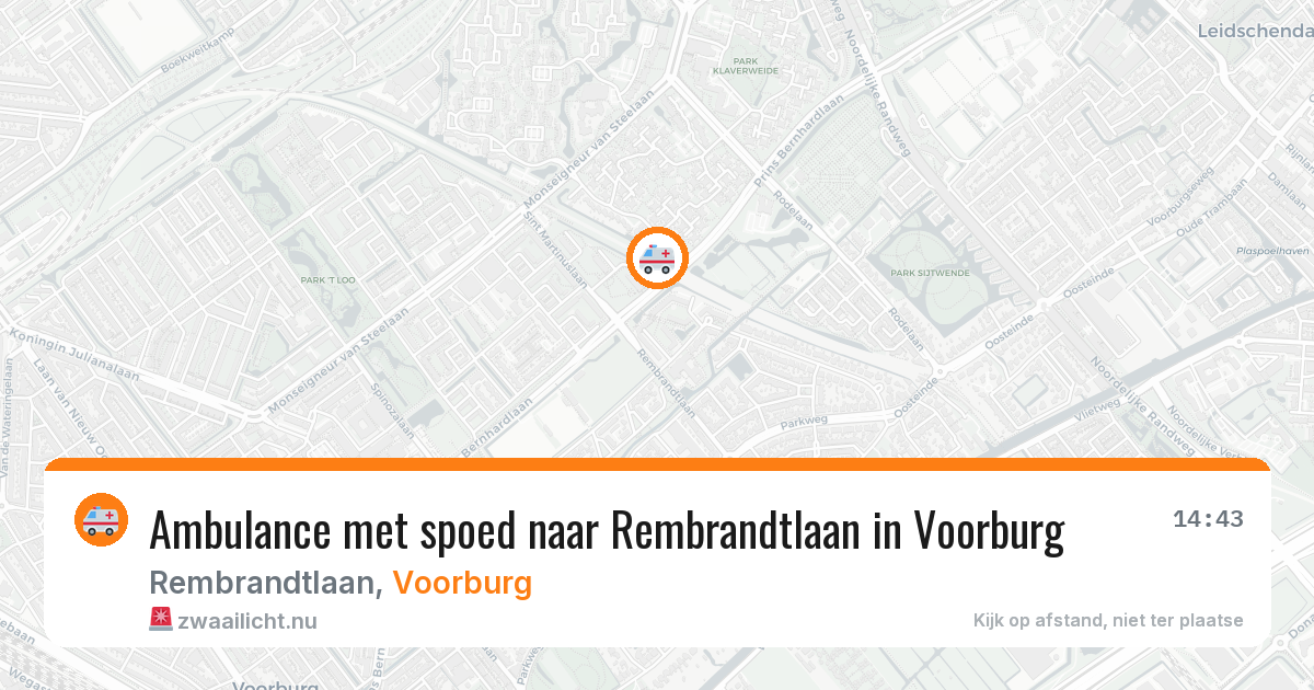 Ambulance met spoed naar Rembrandtlaan in Voorburg — 28 jan 2026