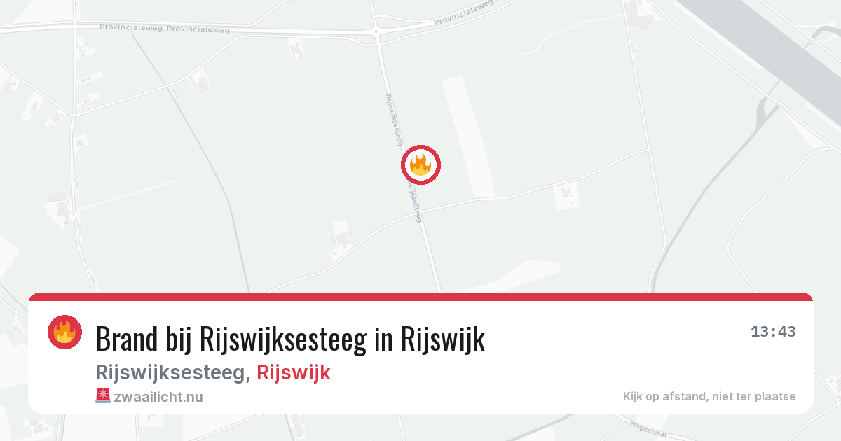 Brand bij Rijswijksesteeg in Rijswijk — 9 jun 2026