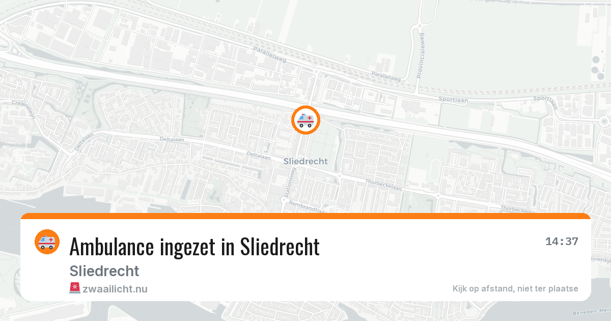 Ambulance ingezet in Sliedrecht — 17 jul 2026