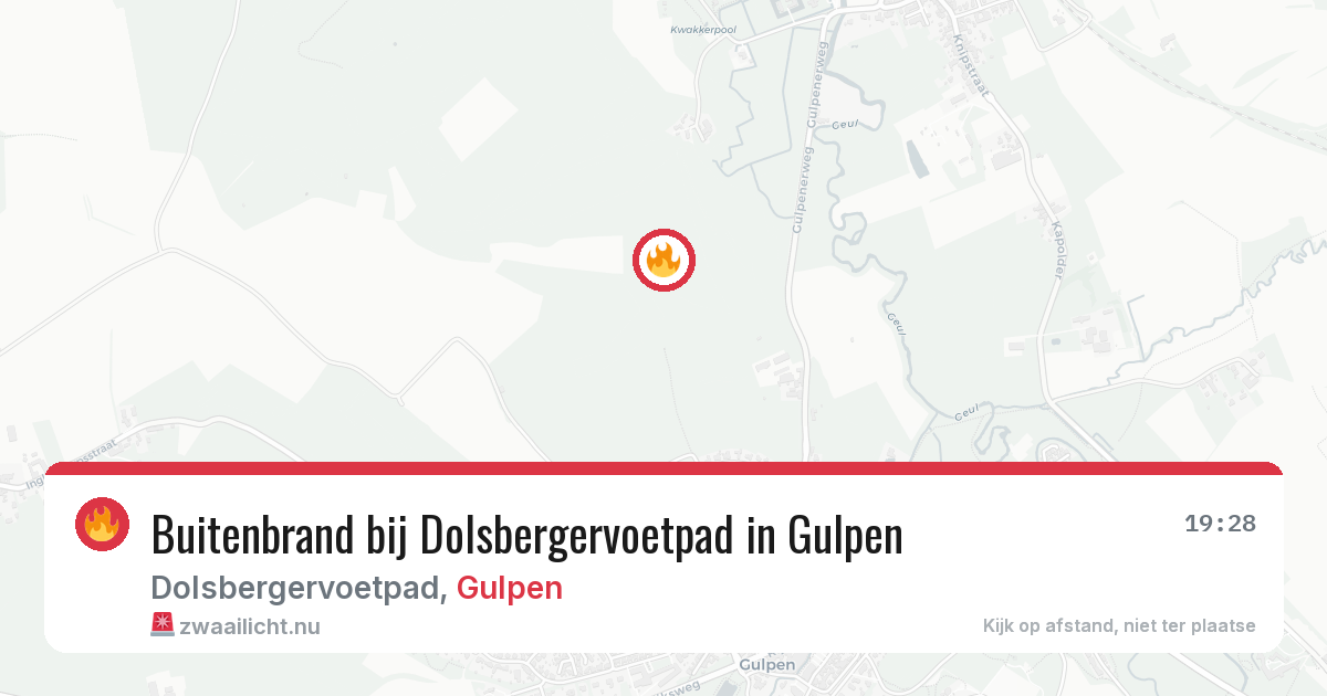 Buitenbrand bij Dolsbergervoetpad in Gulpen — 23 mrt 2026