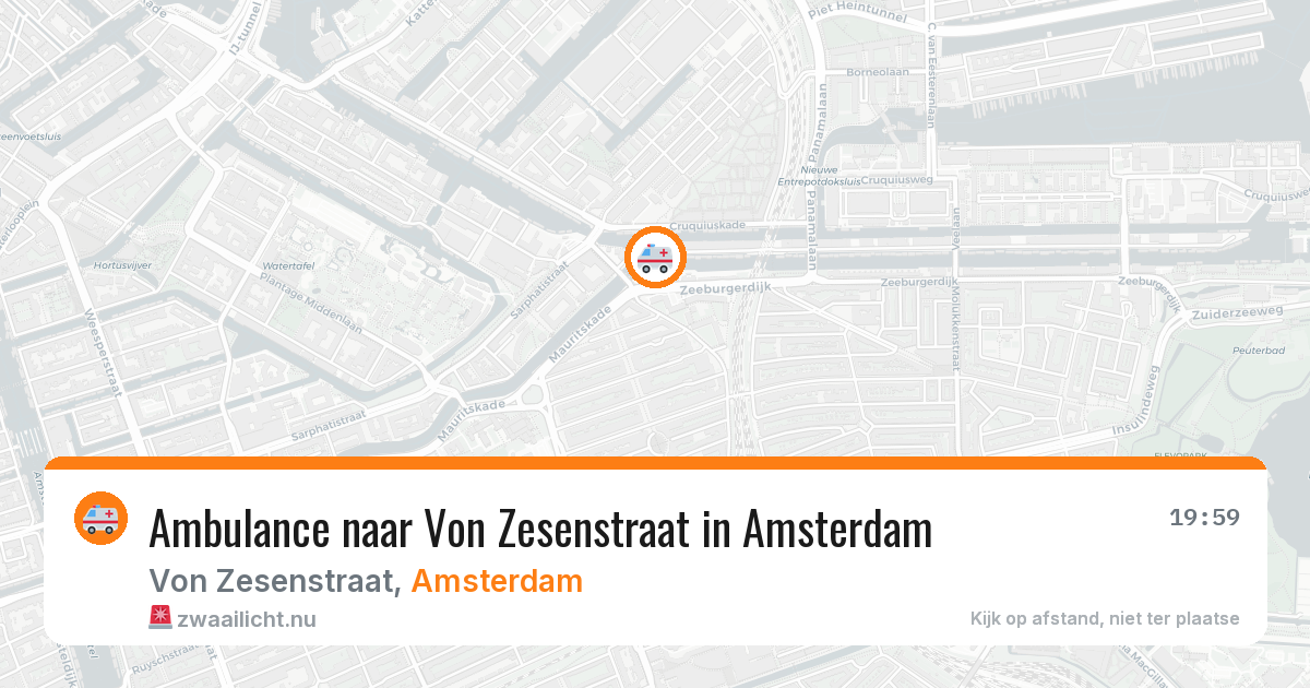 Ambulance naar Von Zesenstraat in Amsterdam — 17 mei 2026