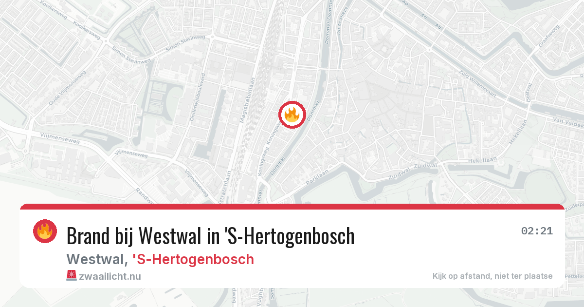 Brand bij Westwal in 'S-Hertogenbosch — 31 mei 2026