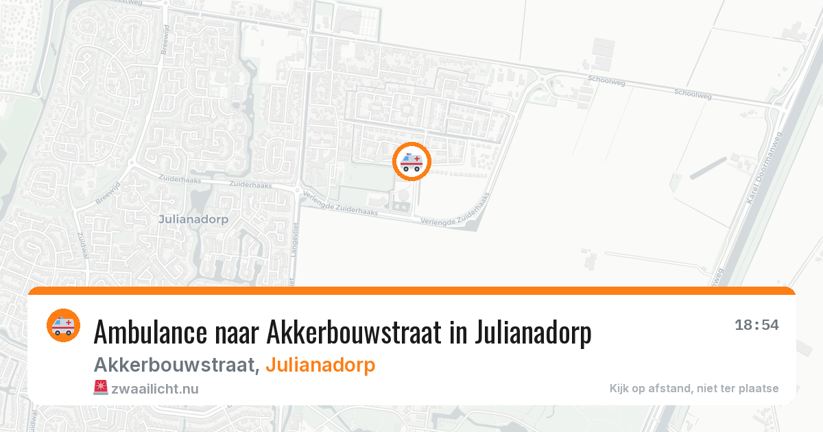Ambulance naar Akkerbouwstraat in Julianadorp — 7 jul 2026