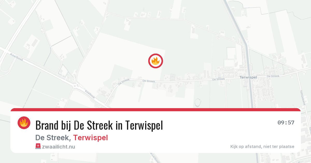 Brand bij De Streek in Terwispel — 24 apr 2026