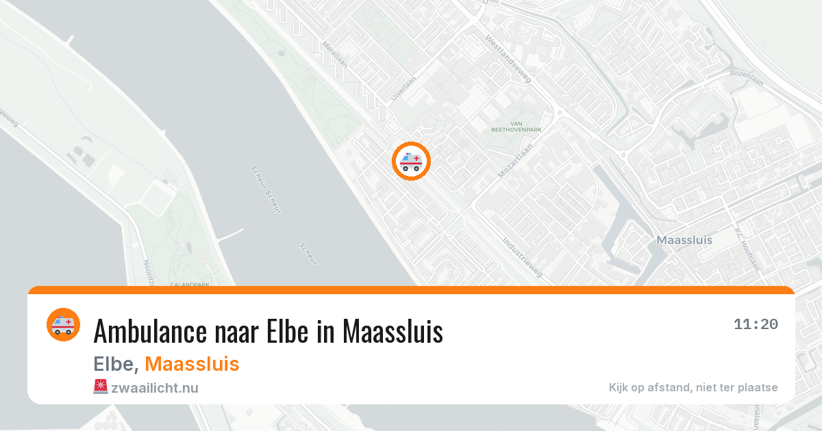 Ambulance naar Elbe in Maassluis — 23 mei 2026