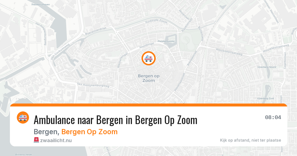 Ambulance naar Bergen in Bergen Op Zoom — 14 jul 2026