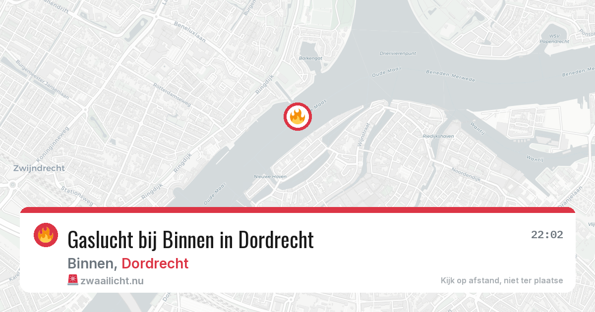 Gaslucht bij Binnen in Dordrecht — 20 mrt 2026
