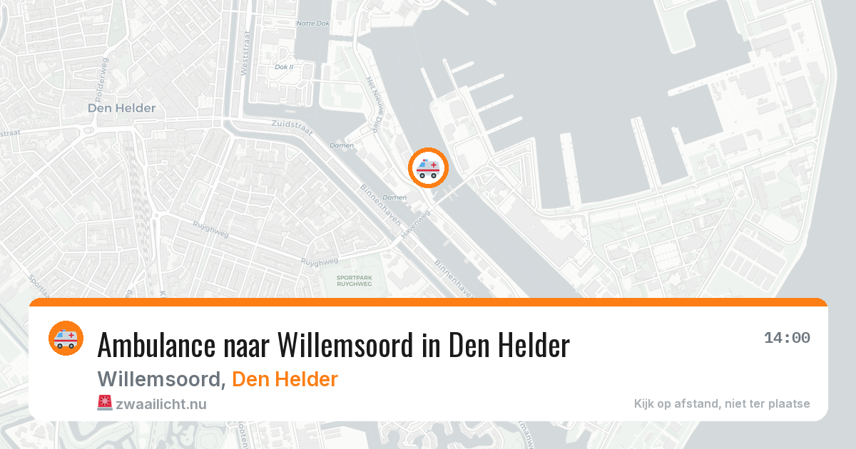 Ambulance naar Willemsoord in Den Helder — 26 jul 2026