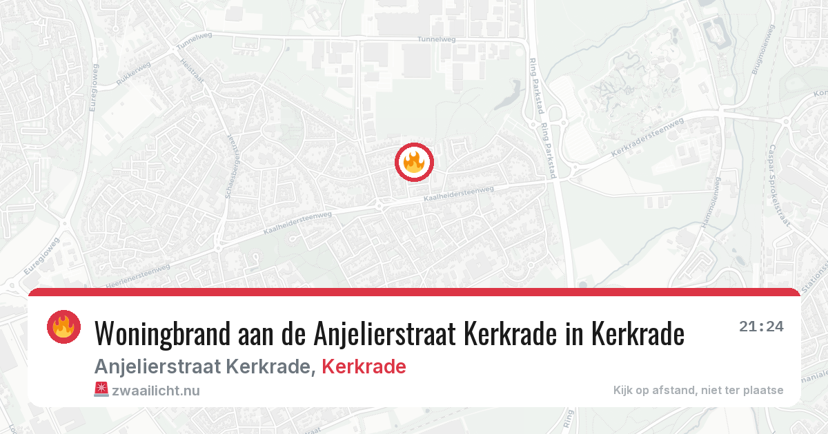 Woningbrand aan de Anjelierstraat Kerkrade in Kerkrade — 25 jan 2026