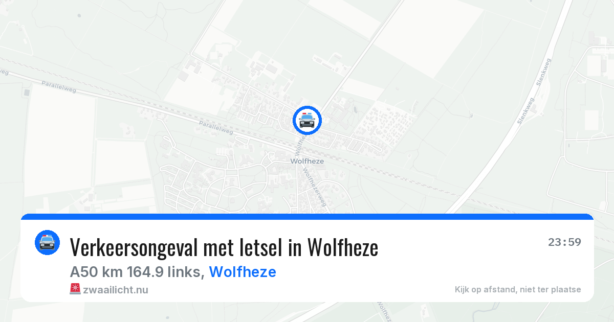 Verkeersongeval met letsel in Wolfheze — 19 jul 2026