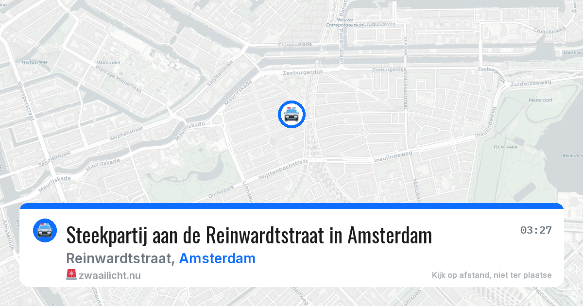 Steekpartij aan de Reinwardtstraat in Amsterdam — 21 mrt 2026