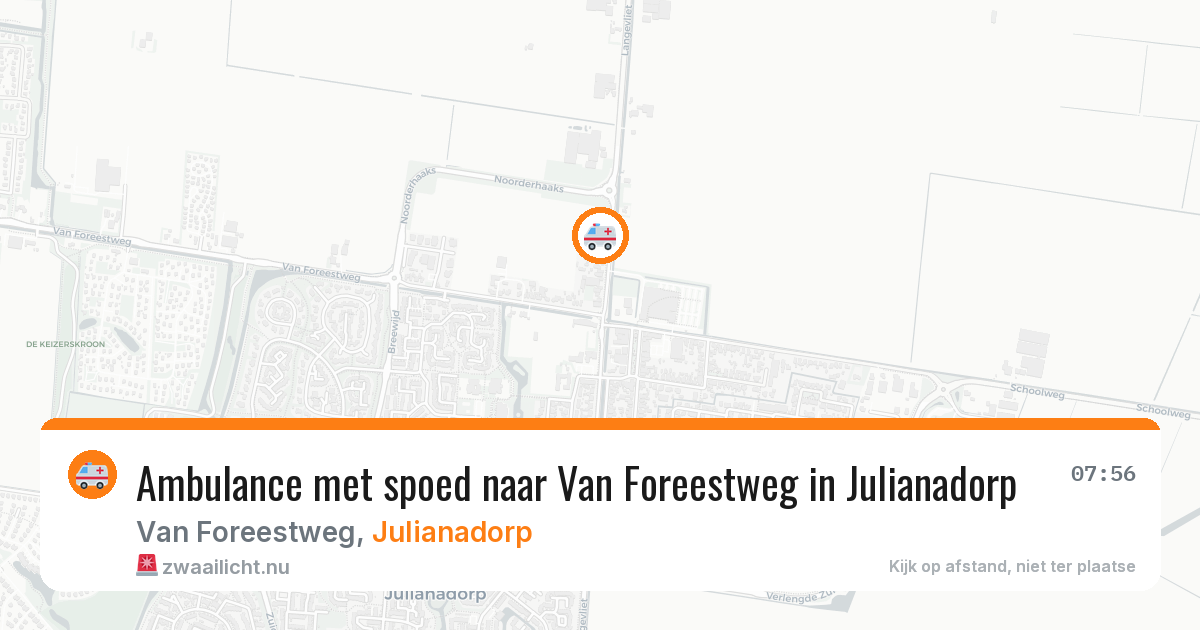 Ambulance met spoed naar Van Foreestweg in Julianadorp — 5 mei 2026
