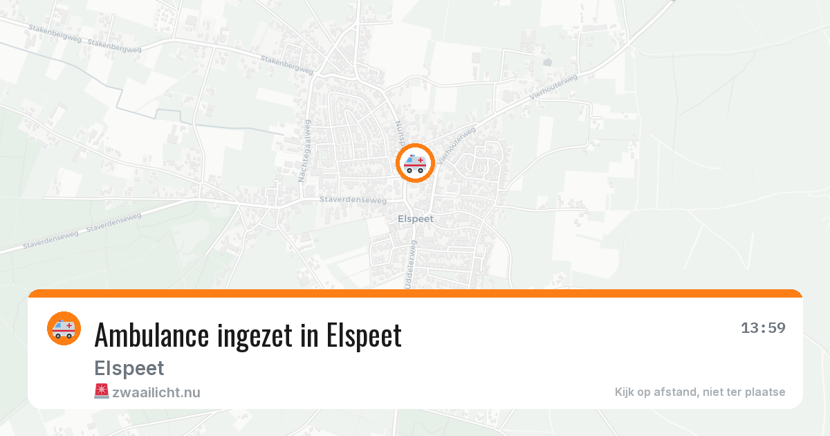 Ambulance ingezet in Elspeet — 1 jul 2026