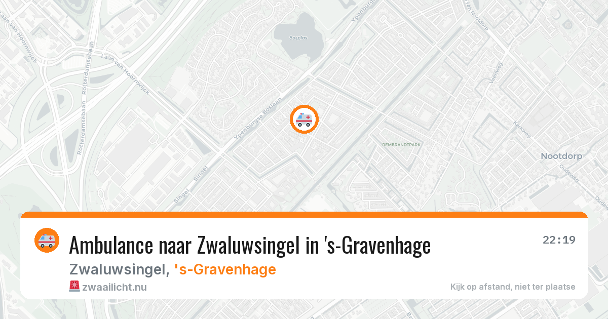 Ambulance naar Zwaluwsingel in 's-Gravenhage — 30 mei 2026