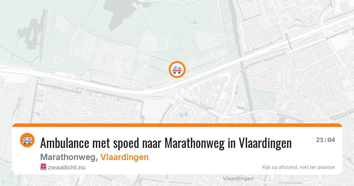 Ambulance met spoed naar Marathonweg in Vlaardingen — 3 jun 2026