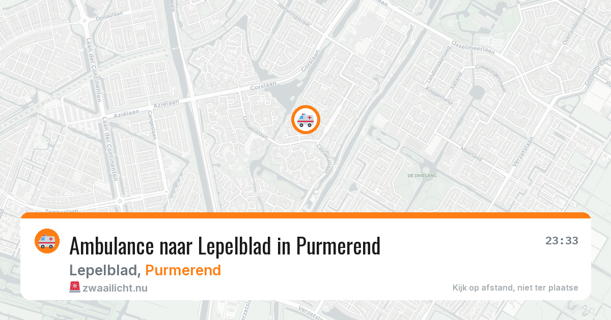 Ambulance naar Lepelblad in Purmerend — 26 jul 2026