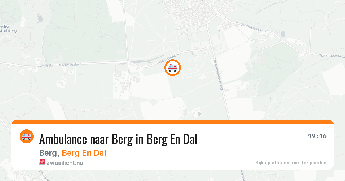 Ambulance naar Berg in Berg En Dal — 10 jul 2026