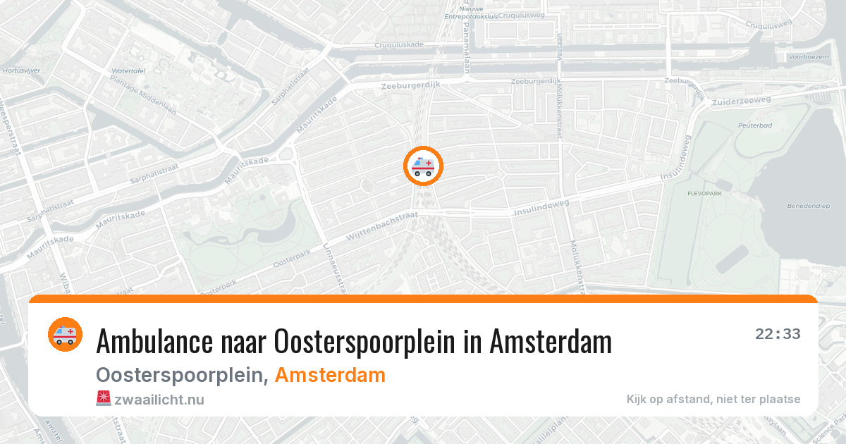 Ambulance naar Oosterspoorplein in Amsterdam — 8 jun 2026