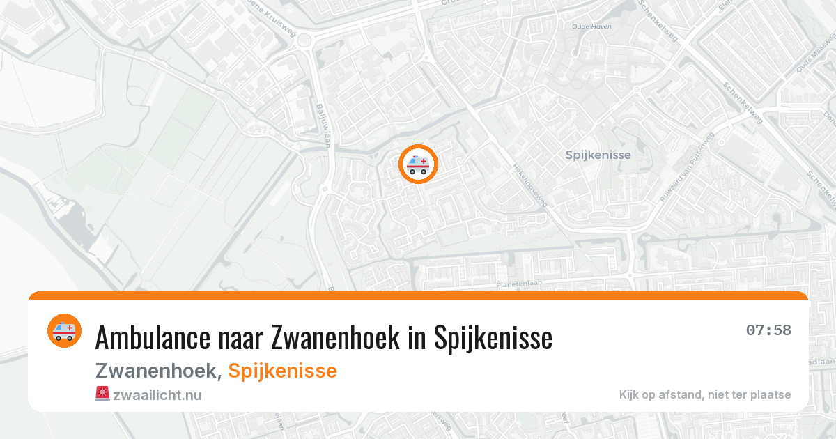 Ambulance naar Zwanenhoek in Spijkenisse — 11 jul 2026