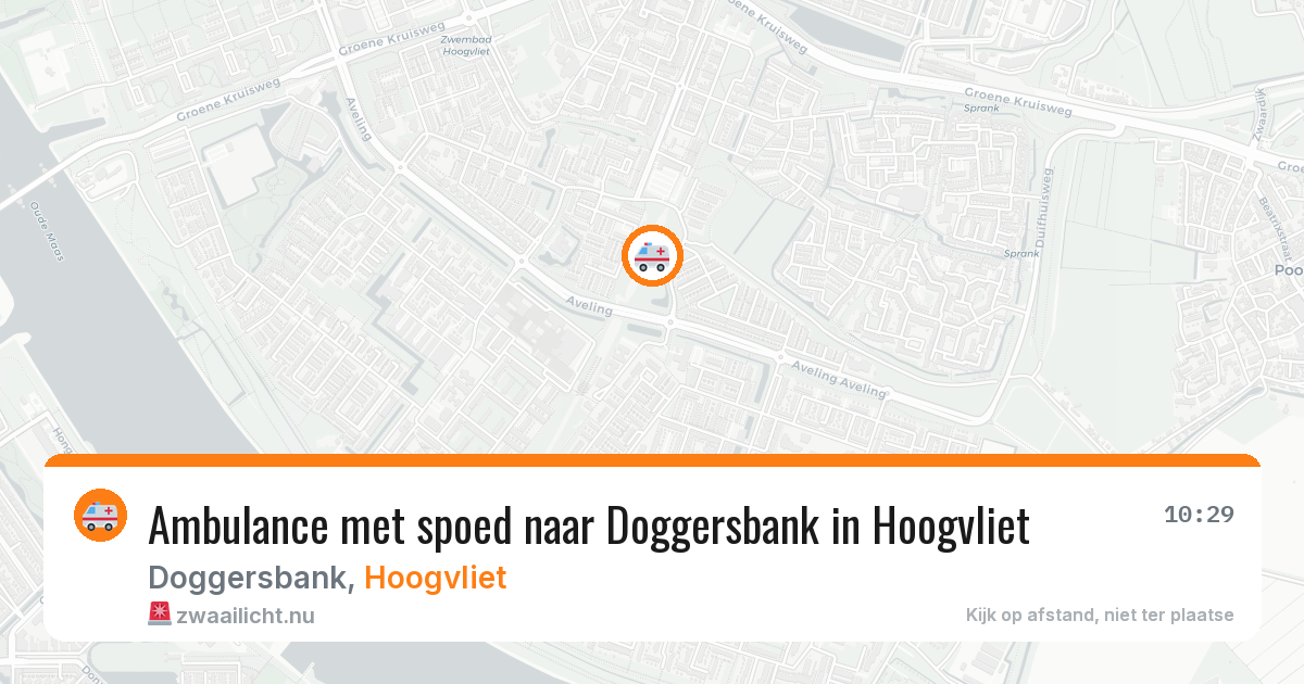 Ambulance met spoed naar Doggersbank in Hoogvliet — 15 jul 2026