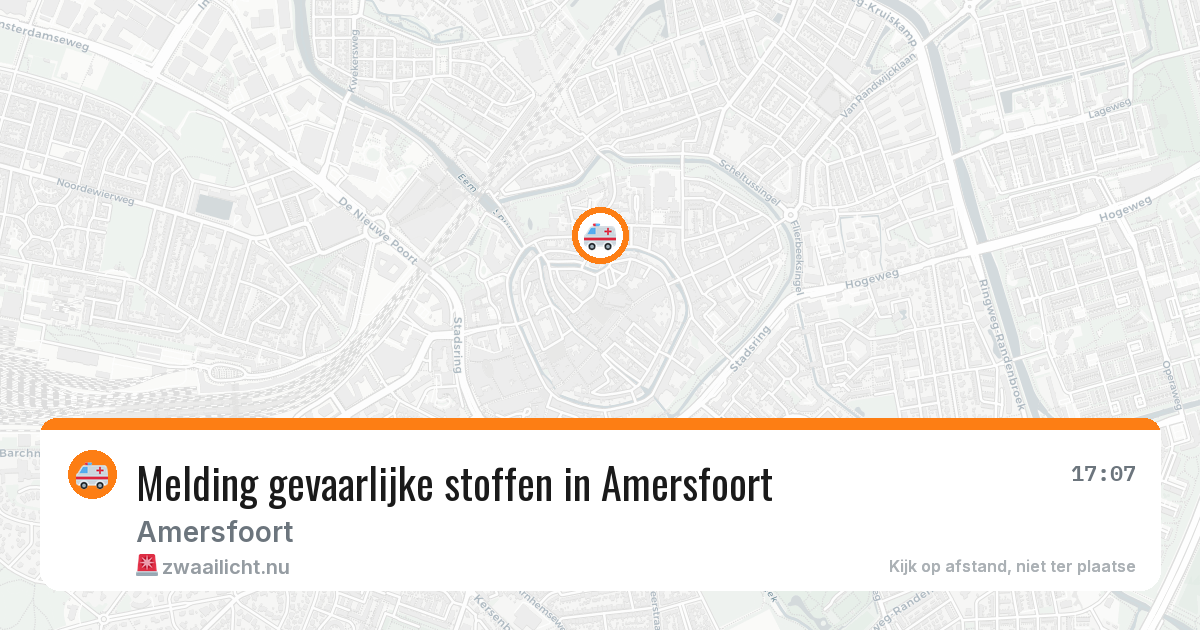 Melding gevaarlijke stoffen in Amersfoort — 3 jul 2026