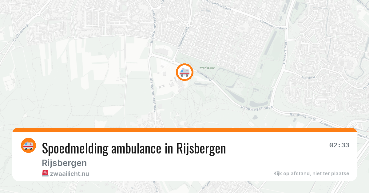 Spoedmelding ambulance in Rijsbergen — 14 apr 2026