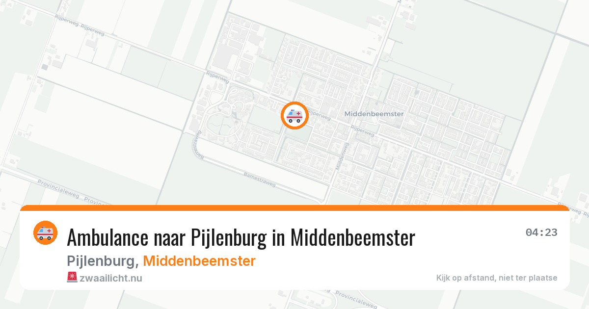 Ambulance naar Pijlenburg in Middenbeemster — 10 jul 2026