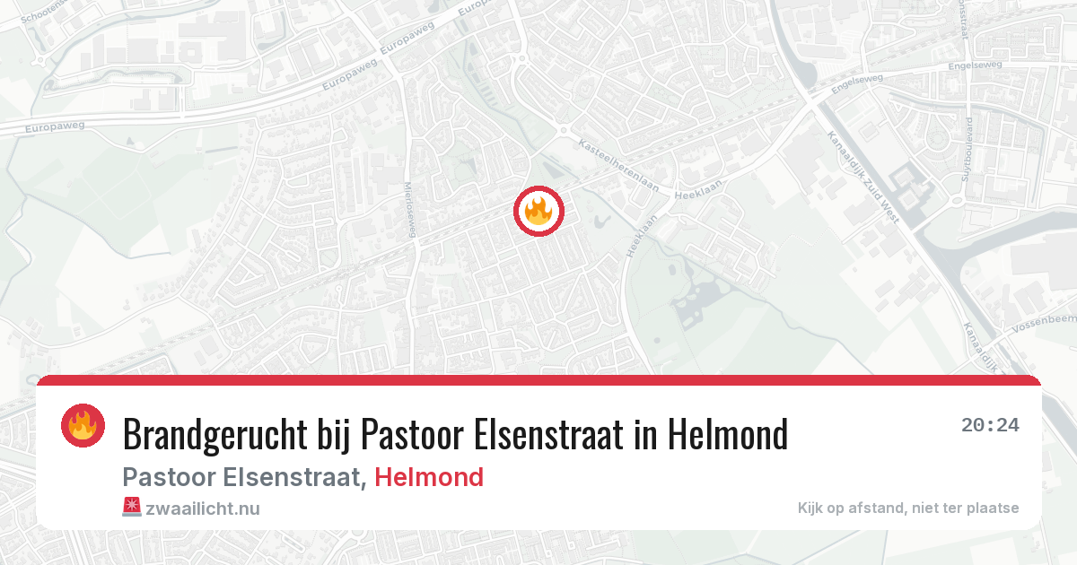 Brandgerucht bij Pastoor Elsenstraat in Helmond — 12 mei 2026