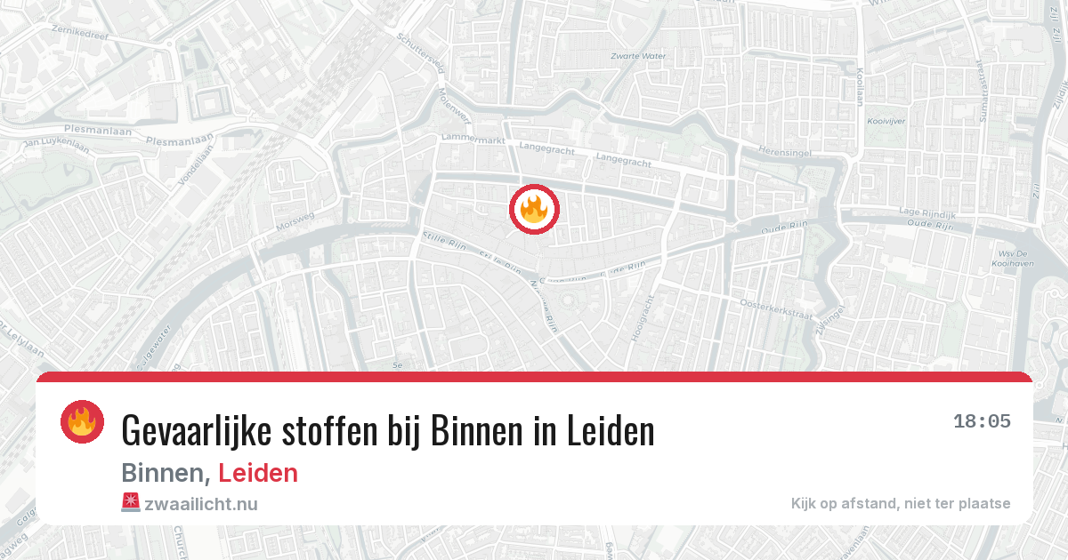 Gevaarlijke stoffen bij Binnen in Leiden — 22 mei 2026