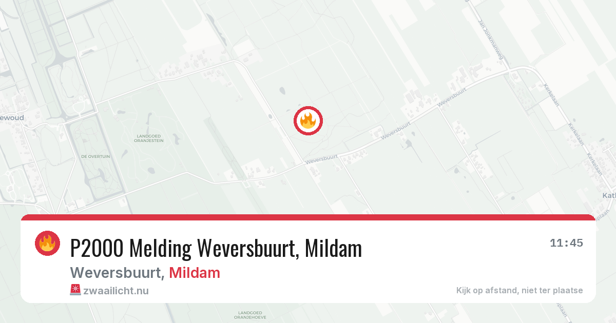 P2000 Melding Weversbuurt, Mildam — 5 feb 2026