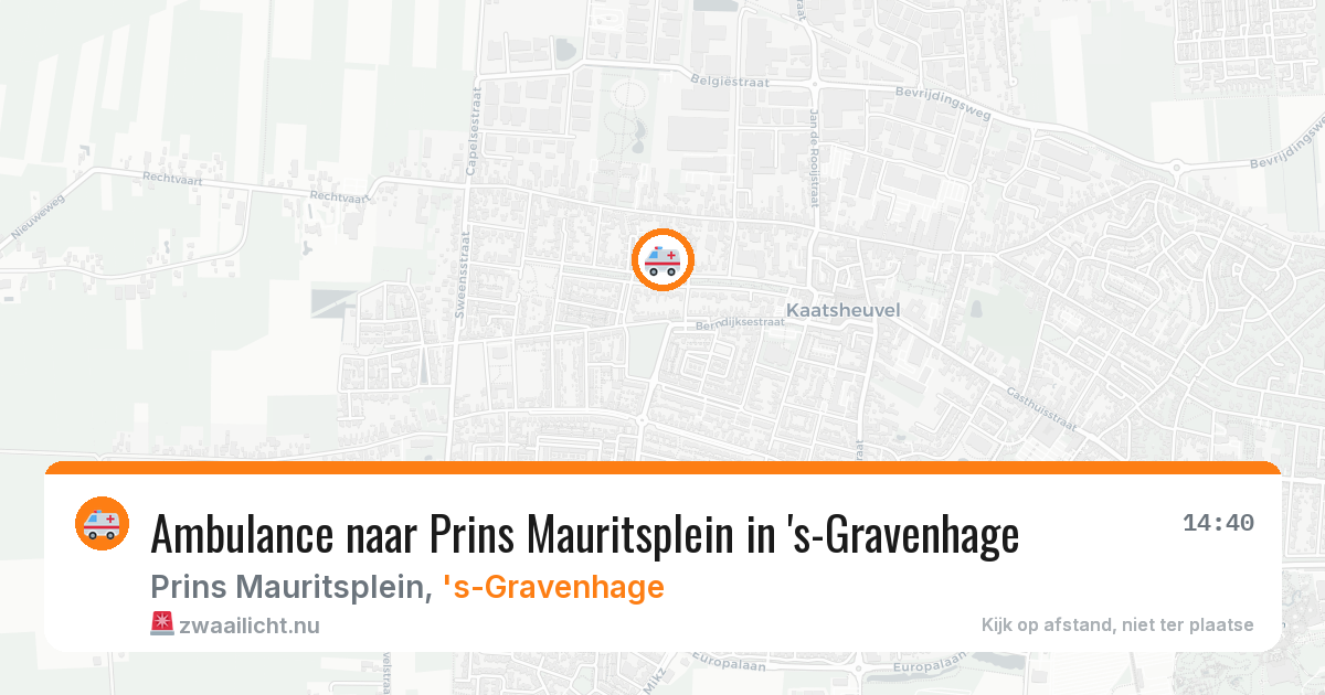 Ambulance naar Prins Mauritsplein in 's-Gravenhage — 19 mrt 2026