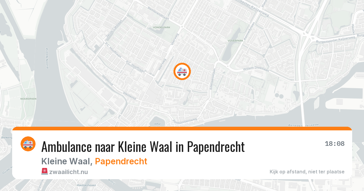 Ambulance naar Kleine Waal in Papendrecht — 15 mrt 2026