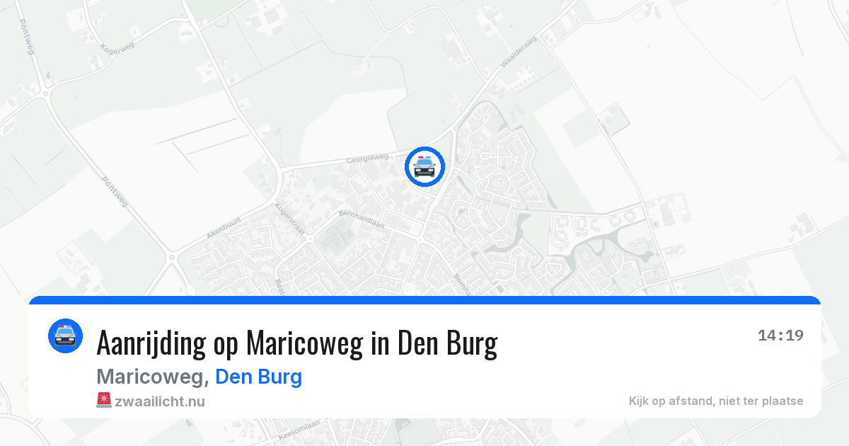 Aanrijding op Maricoweg in Den Burg — 2 jun 2026