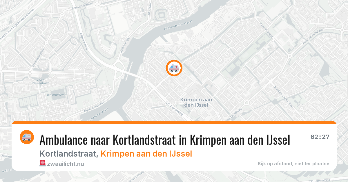 Ambulance naar Kortlandstraat in Krimpen aan den IJssel — 19 jul 2026