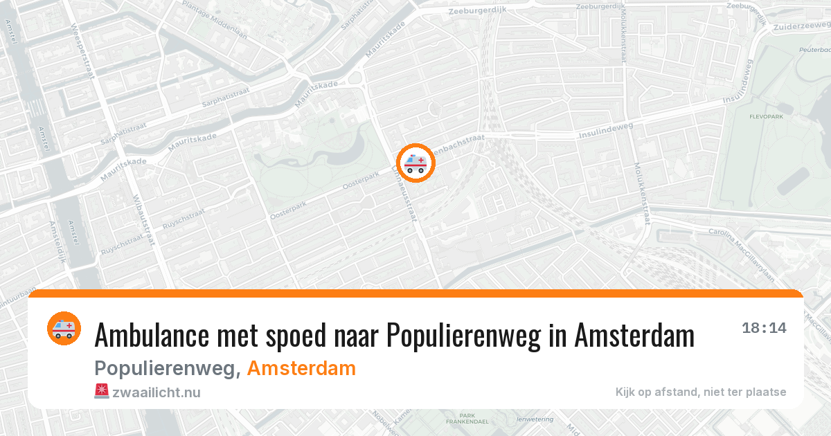 Ambulance met spoed naar Populierenweg in Amsterdam — 23 mrt 2026